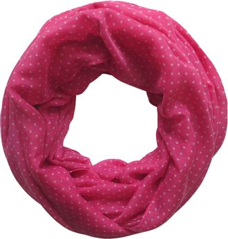 Lina & Lily Polka Dot Print Womens Infinity Scarf Snood Lightweight (Pink)