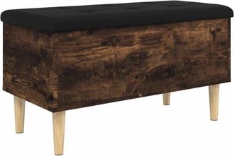 vidaXL Vidaxl - Storage Bench Smoked Oak 82x42x46 cm Engineered Wood