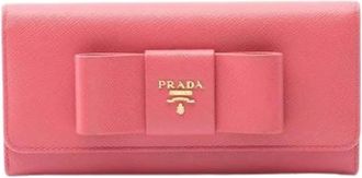 Prada Pre-owned Wallets, female, Pink, Size: ONE SIZE Pre-owned Fabric Wallet