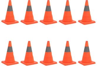 vidaXL Conos De Tr&aacute;fico Emergentes 10 Unidades 42 Cm Vidaxl