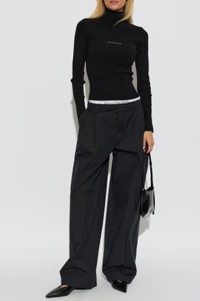 Alexander Wang Top With A Turtleneck, Womens, Black