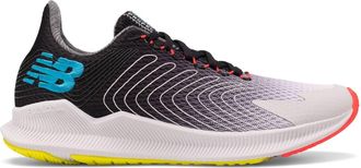 New Balance Mens Fuel Cell Propel V1 Running Shoe In White, Black, And Light Blue
