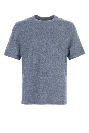 Brunello Cucinelli Melange Blue Crew-Neck T-shirt