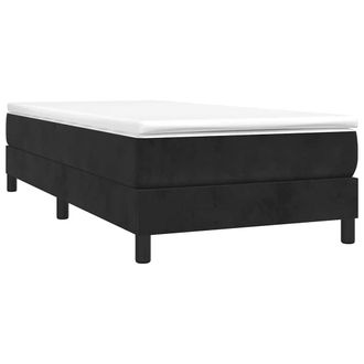 vidaXL Estructura De Cama Sin Colch&oacute;n Terciopelo Negro 100x200 Cm Vidaxl