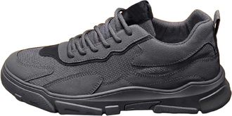 Generic Mens Summer Casual Mens Models A Stirrup Sneakers Soft Bottom Non Breathable Mesh Casual Shoes Men Shoes Lightweight Soft (Grey, 7.5)