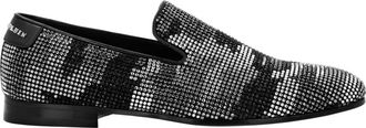 Philipp Plein Moccasin Studs Camouflage - Heren - Loafers - Grijs - 40 EU - Leer - Schoenen
