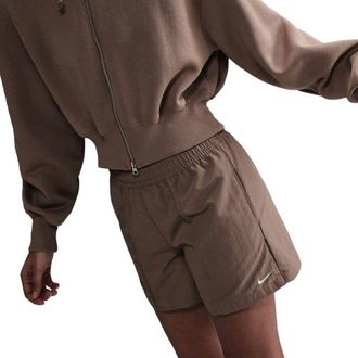 Nike Womens Essential 5 Woven Shorts - White/Mink Brown Size XXL