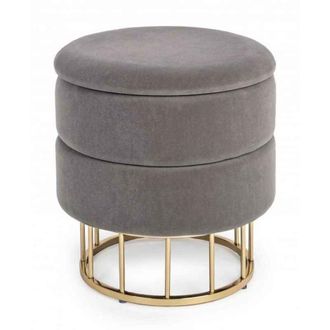 Konte Design Puf con espacio de almacenamiento gris oscuro