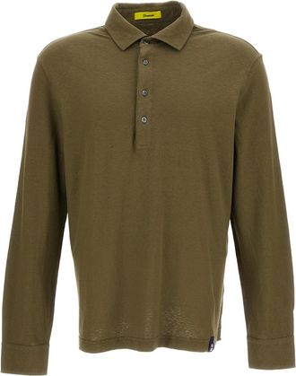 Drumohr Green Cotton-Linen Lightweight Casual Shirt