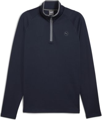 Puma Mens Waffle Fleece Golf Quarter-Zip Top Long Sleeve Deep Navy XL