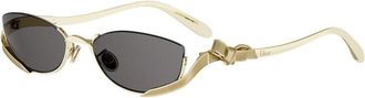 Dior Bow B1U Zonnebril - Dames - Zonnebrillen - Geel - 55 MM - Accessoires