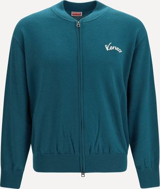 Kenzo Kenzo Eiffel Tower Design wool zip Cardigan Male S