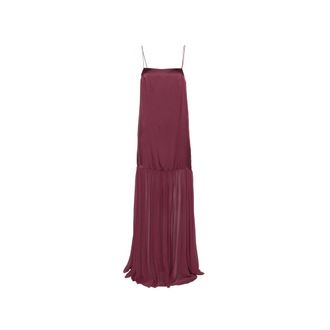 Anine Bing Clementine Pleated-skirt Maxi Dress