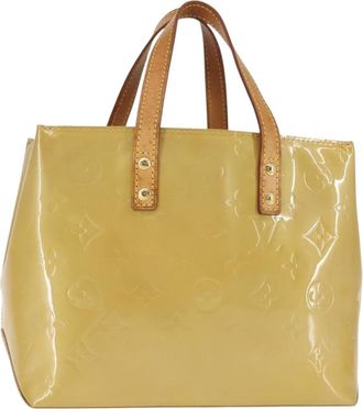 Louis Vuitton Reade Handbag Monogram Vernis Beige Patent_Leather Bag (Pre-Owned)