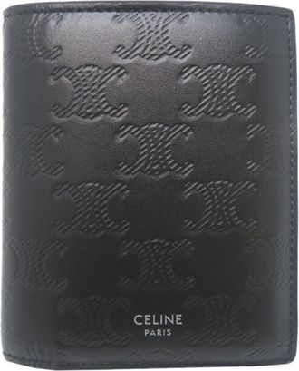 Celine Black Leather Wallet (Bi-Fold) (Pre-Owned)
