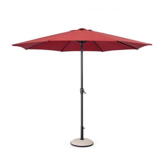 Konte Design Sombrilla redondo grande con m&aacute;stil central de aluminio y lona roja 3m