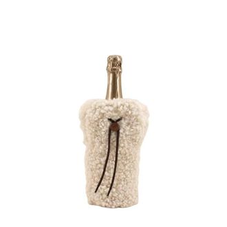 Kywie Funda para botella de champ&aacute;n de piel de oveja rizada