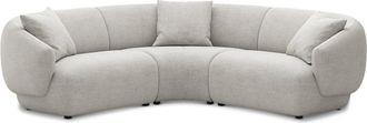 Castlery Auburn Sectional Sofa Customized, Performance Classic Twill, Medium Grey, Spill Resistant, Modular for Sofas by Castlery