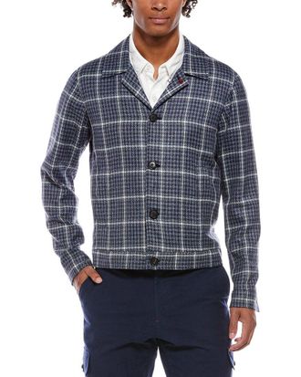 Isaia Portofino Wool, Silk & Linen-Blend Jacket