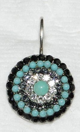 Mariana Womens Zanzibar Starburst Earrings In Clear / Black/ Blue