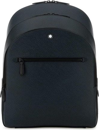 Montblanc Blue Leather Medium Backpack