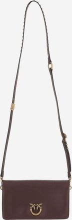 Pinko Womens Shoulder Bag Burgundy-Antique Gold Burgundy Wine-Antique Leather Wine/antique