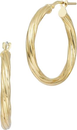 Savvy Cie Jewels Twisted Hoop Earrings in Yellow Gold at Nordstrom Rack