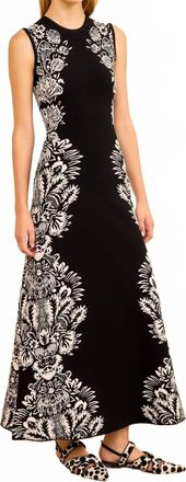 Ulla Johnson Liana Jacquard Midi Dress In Noir
