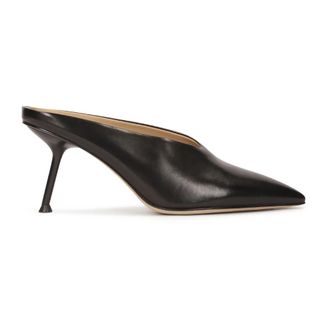 Kazar Zwarte muiltjes met volledige voorkant - Dames - Muiltjes - Zwart - 39 EU - Leer - Schoenen