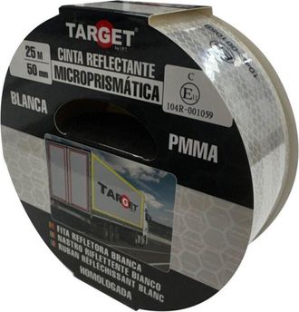 Target Target - Cinta Adhesiva 50mmx 25mt Se&ntilde;alizacion Autom Retroref Blanca Targ