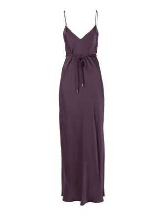 Antonelli Deep V Neck Tie Belted Midi Dress