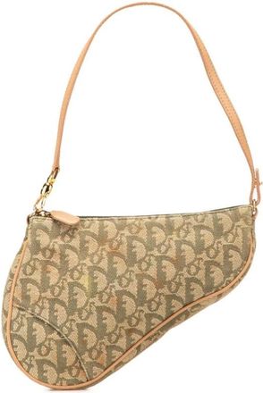Dior Pre-owned Shoulder Bags, female, Brown, Size: ONE SIZE Pre-owned Patterned Fabric Handbag