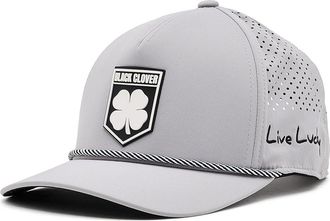 Black Clover Duke 1 Snapback Adjustable Hat Baseball Caps Silver/White, Polyester/Spandex