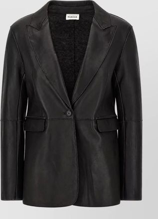 P.A.R.O.S.H. leather single breasted blazer