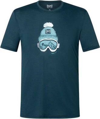 super.natural Gogeanie Tee Merinoshirt f&uuml;r Herren | blau