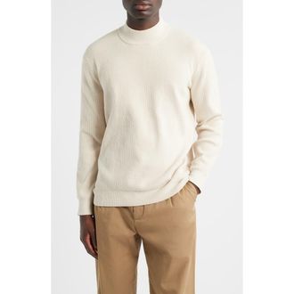 Nn.07 Davy 6429 Ribbed Mock Neck Sweater in Ivory at Nordstrom Rack, Size X-Large