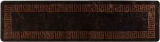 vidaXL Pasillo De Alfombra Marsa Negro 100 X 350 Cm Poli&eacute;ster Y Pvc Vidaxl