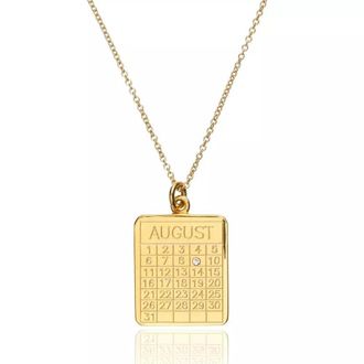 Lily & Roo Gold Special Date Calendar Necklace