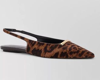 Tod's pony hair leather ballerina flats