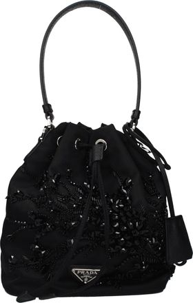 Prada Black Fabric Womens Handbag