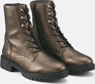 Geox Hoara leren laarzen met vetersluiting, ademend