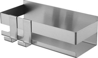 OEM Cesta De Ducha - Acero Inoxidable 304, Autoadhesiva, Sin Necesidad De Taladrar, Estante De Ba&ntilde;o Con 2 Ganchos, 22 X 9 X 7,5 Cm