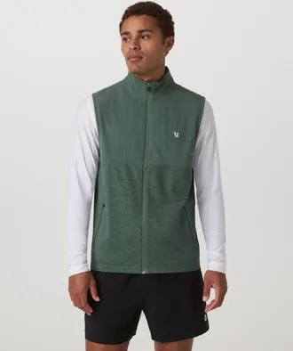 Vuori Clothing Sunday Element Vest | Agate Green Heather | Medium