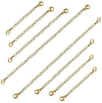 Generic 8Pcs Necklace Extender Clasp Bracelet Extension Chain Extender Chains for Jewellery Making Bracelets Necklaces 2-6 Inches Beautiful Design Multicolour