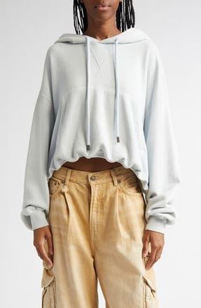 R13 Balloon Bubble Hem Cotton Fleece Hoodie in Light Blue at Nordstrom Rack, Size Medium