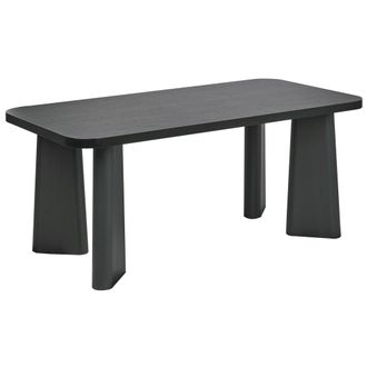 Beliani Beliani - Mesa Minimalista Con Tablero De Bordes Redondeados 180 X 90 Cm Negra Atlin