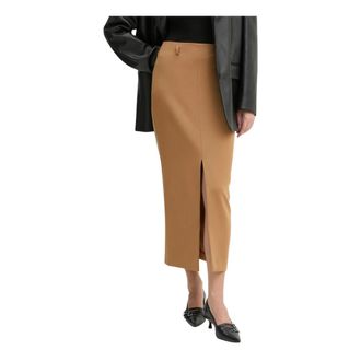 BA&SH Midi-rok - Dames - Rokken - Bruin - Maat: XS Zijde