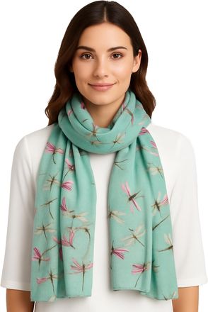 World of Shawls New Ladies Womens Celebrity Style Long Scarf Scarves Maxi Sarong Sale (Dragonfly Green)
