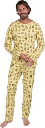Leveret Mens Loose Fit Cotton Matching Family Pajamas, Animal & Nature Prints in Avocado at Nordstrom, Size Xx-Large