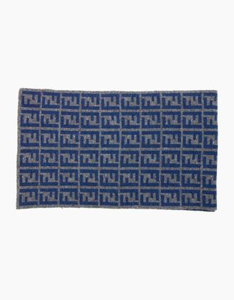 Fendi Mens Fendi Sciarpa Maglia Logo Scarf Royal Blue - Size: OS